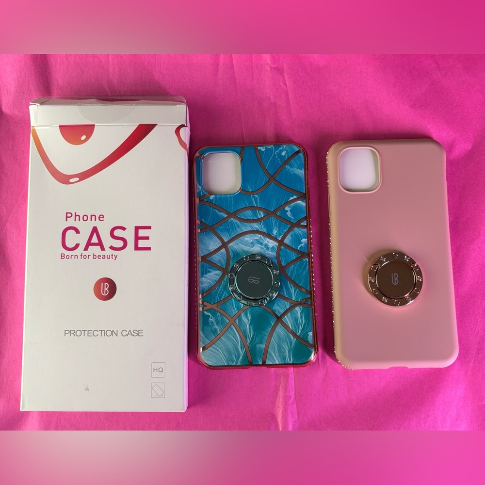 Bundle Rose gold Matte iPhone 11 Case & blue gold case - Picture 1 of 7